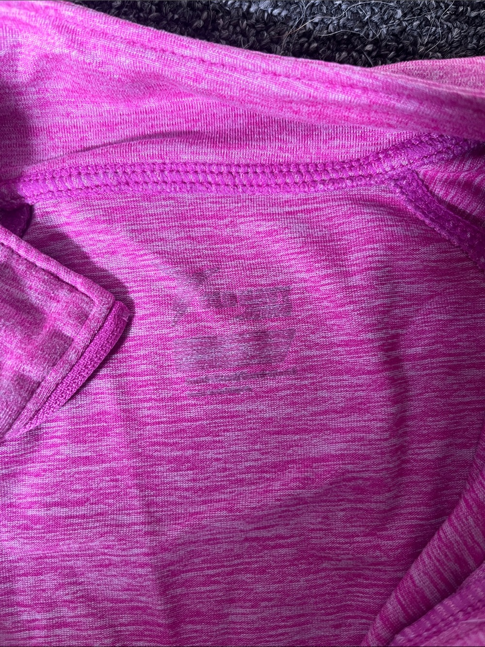 7/$20 Old Navy Pink Heathered Quarter-Zip Long Sleeve Top - Picture 2 of 5